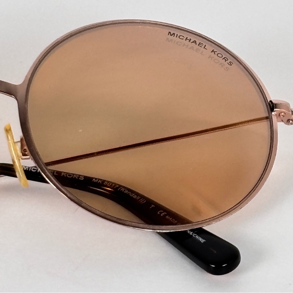 Michael Kors Kendall II Sunglasses MK5017 Rose Gold Round Mirror Lens with Case - Picture 5 of 11